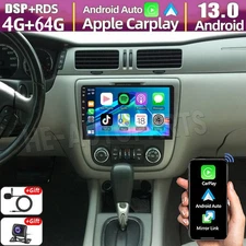 4+64GB Android 13 For Chevrolet Impala 2006-2012 CarPlay Car Radio GPS Stereo BT