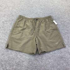 Aeropostale Shorts Mens Medium Beige Chino 6 Inseam Elastic Waist Drawstring