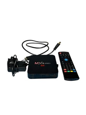 MXQ Pro 4K Android TV Box mit Fernbedienung & Stromkabel funktionstüchtig Media Streamer