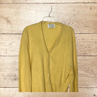 Robert Bruce Arnold Palmer Wool Alpaca Cardigan Sweater Mens Large