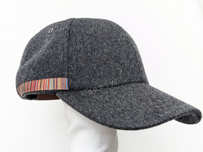 Paul Smith Men's BNWT Signature Stripe Trim Cashmere Wool