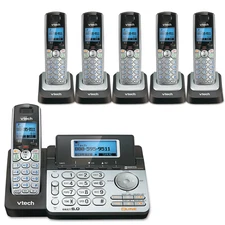 VTech 6 Handset 2 Line Cordless Phone System with Answering System & Caller ID