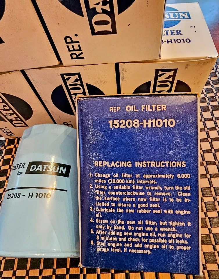 Filtro de aceite de motor Datsun 15208-H1010 nuevo stock antiguo, ¡completa tu clásico!! Foto 2 de 4