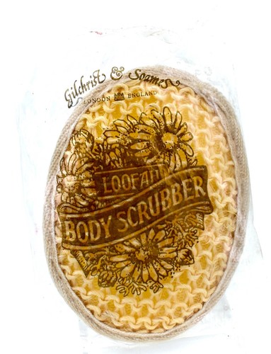 Luffa Körperschrubber, natürlich, elastischer Handhalter, oval, 5"x3,5" Gilchrist Soanes, UK - Bild 1 von 2