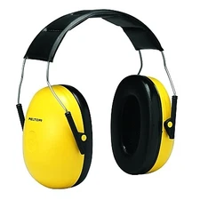 3M 7000009670 PELTOR Optime 98 Earmuff, 25 dB NRR, Yellow, Over-the-Head