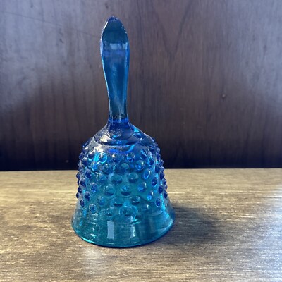  Blue Fenton Hobnail Glass Bell 5.5''