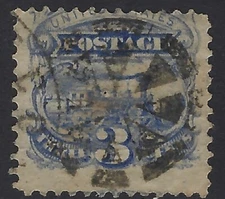 US Stamps - Scott # 114 - Circle of Wedges Fancy Cancel                 (M-1286)