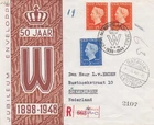Netherlands Indies FDC envelope sent registered 1948 provisional R=label