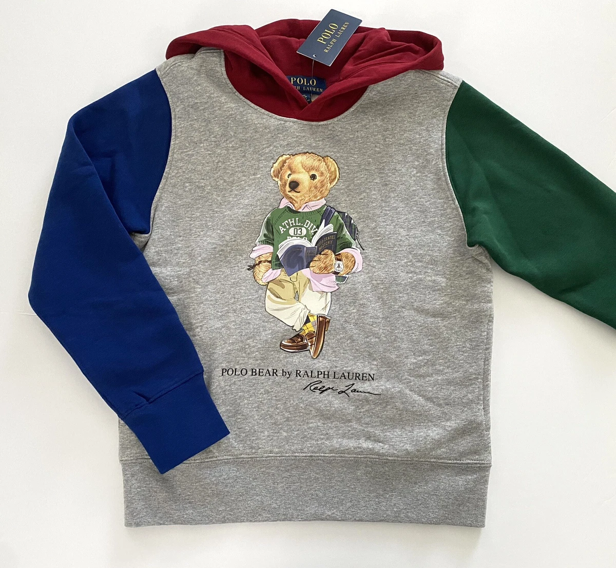 NWT, Boys POLO RALPH LAUREN Multicolor Polo Bear Hoodie. Size M(10-12) |  eBay
