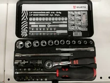 Wurth Zebra Genuine 1/4" Hexagonal Socket Wrench Assortment 33pcs Tool Set