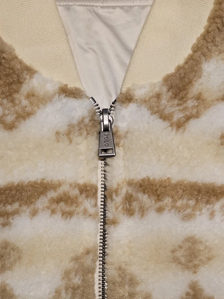 Chaqueta reversible polar suroeste beige para mujer Polo Ralph Lauren talla L nueva con etiquetas Foto 3 de 4