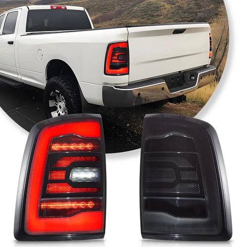 FULL LED SMOKED Tail Lights Fit 2009-2024 Dodge Ram 1500 2500 3500 Rear Lamps *2 - Picture 1 of 13