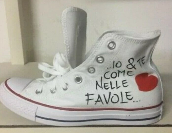 Converse All Star High White Vasco Rossi Triangle I Te As IN Fairytale