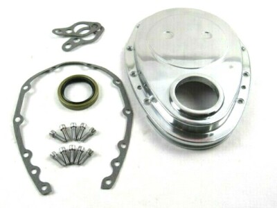 SBC Aluminum Timing Chain Cover - Raw - Racing Power Company