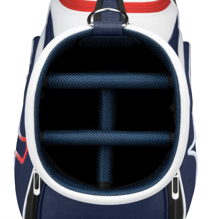 Bolsa de carro de golf Mizuno NX.6 5 vías 9 x 47 pulgadas 2,6 kg negro/blanco 2024 ligero Foto 4 de 4