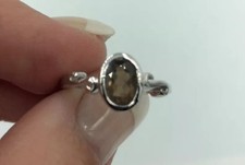 Beautiful Dainty Signed 925 Sterling Silver Gemstone Ring