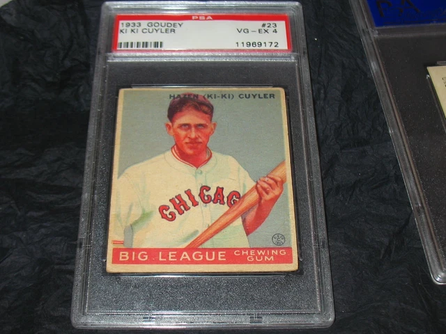 1933 Goudey #23 Hazen "KiKi" Cuyler PSA VGEX 4 ~~Hofer ~Chicago Cubs~