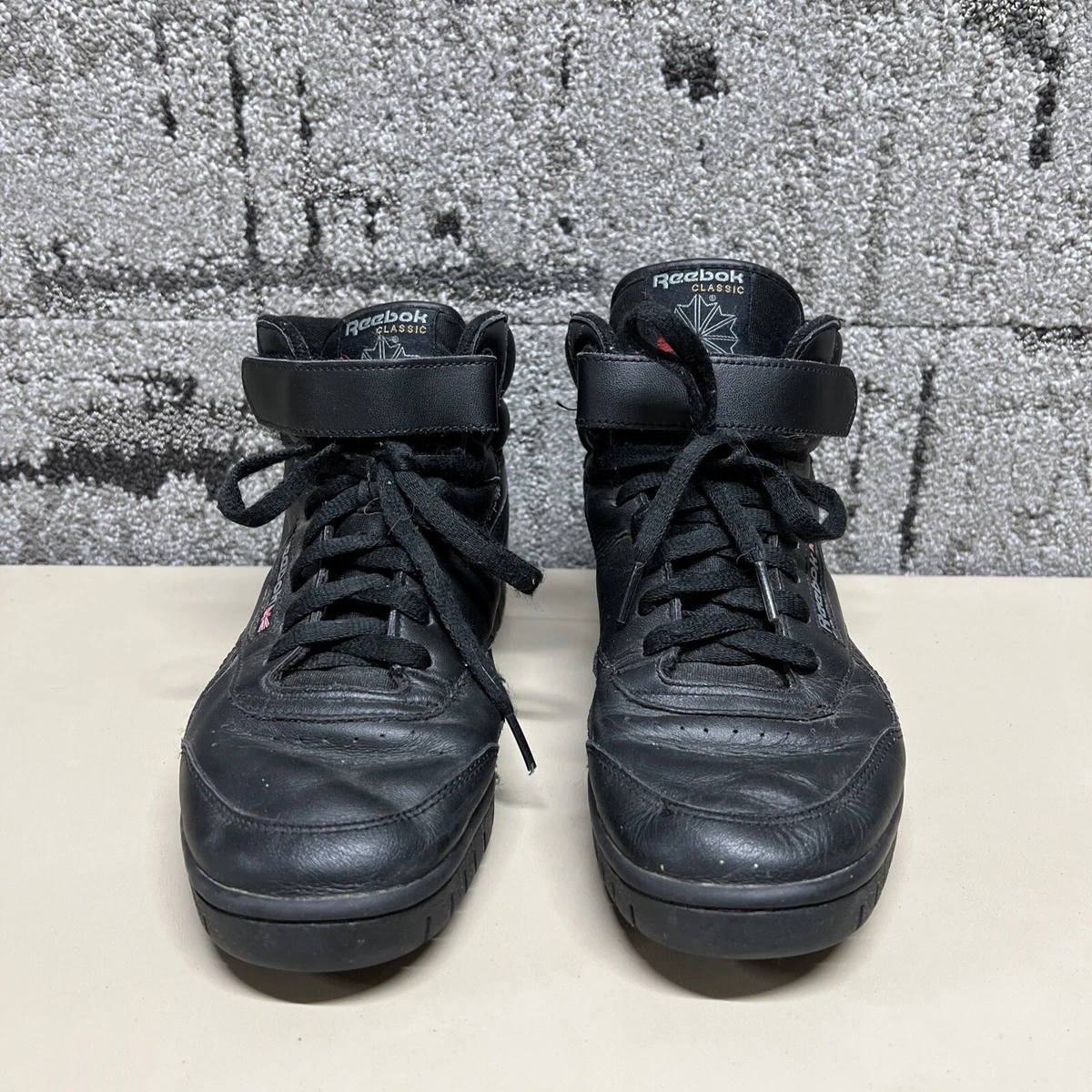 3478 Black Men&#039;s 7.5 Leather High Top EX-O-FIT Hi | eBay