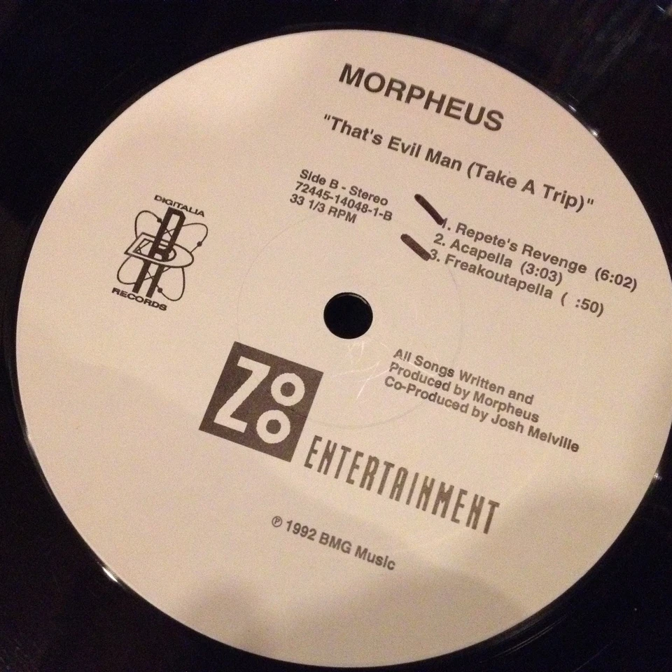 [EDM]~EXC 12"~MORPHEUS~That's Evil Man (Take A Trip)~[x6 Mixes/Remixes]~[1992]~ - Image 4 of 4