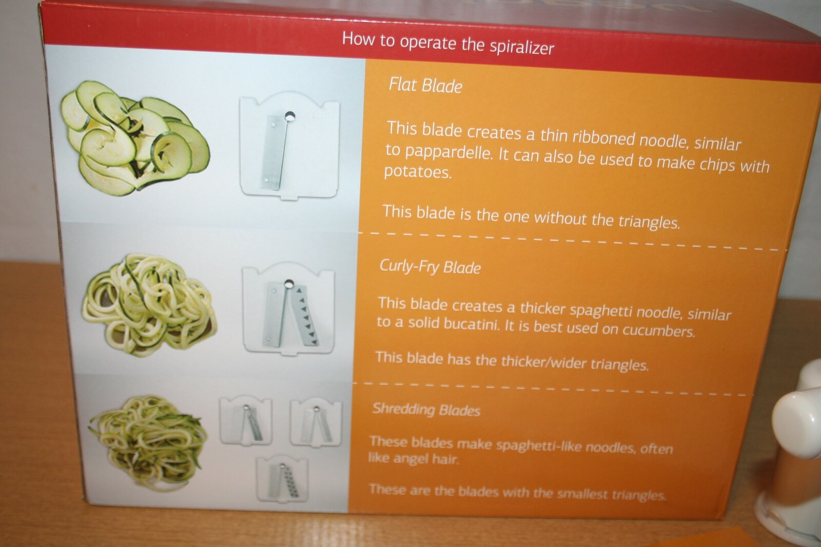  5-Blade Vegetable/Fruit Spiralizer with Suction Cup Feet in Box VeggieSpize