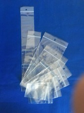 Clear Plastic Seal Zip Top Lock Reclosable Poly Jewelry Bags 2Mil With Hang Hole