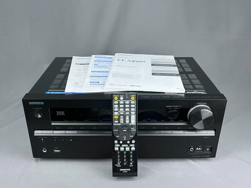 Onkyo TX-NR609 7.2 Channel THX Certified A/V Receiver Remote Manual Bundle; Mint