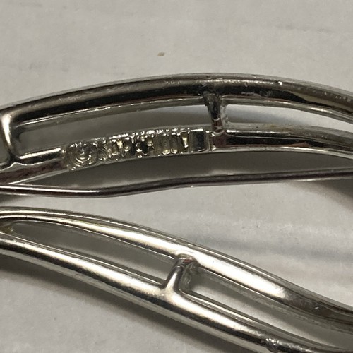 3-Silver Tone Leaf Brooch Lapel Pin Signed Gerry’s Sarah Cov. Vtg Leaf Feather - Picture 7 of 10