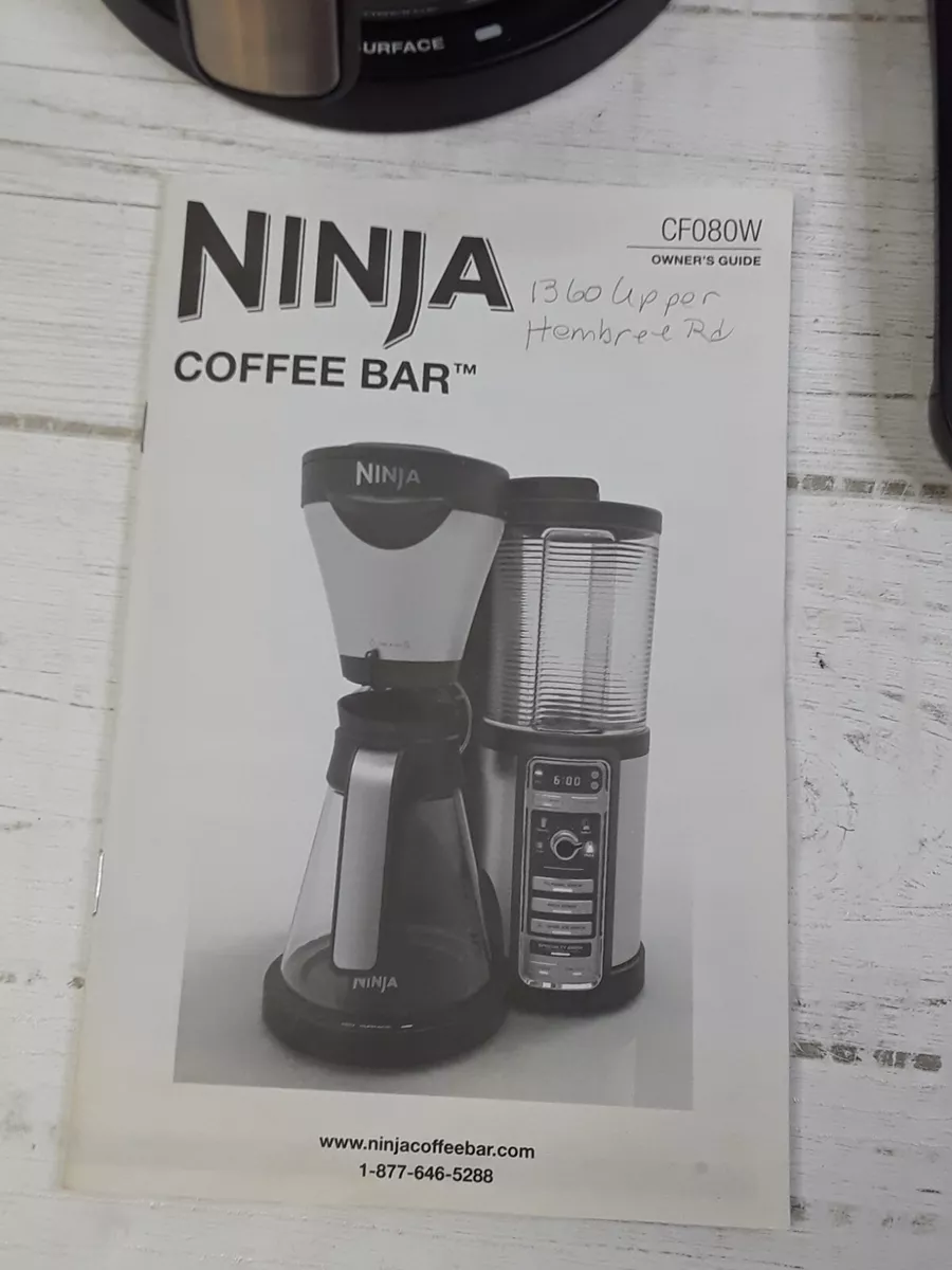 Ninja Coffee Bar Brewer CF080W with Glass Carafe Stainless Steel