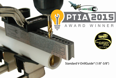 17 hole V drill guide - comparable to a portable drill press -no bushings needed