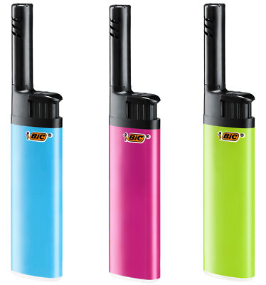 BIC Stabfeuerzeuge - 3 Stück Mini - Der handliche Hybrid aus Electronic und Stab