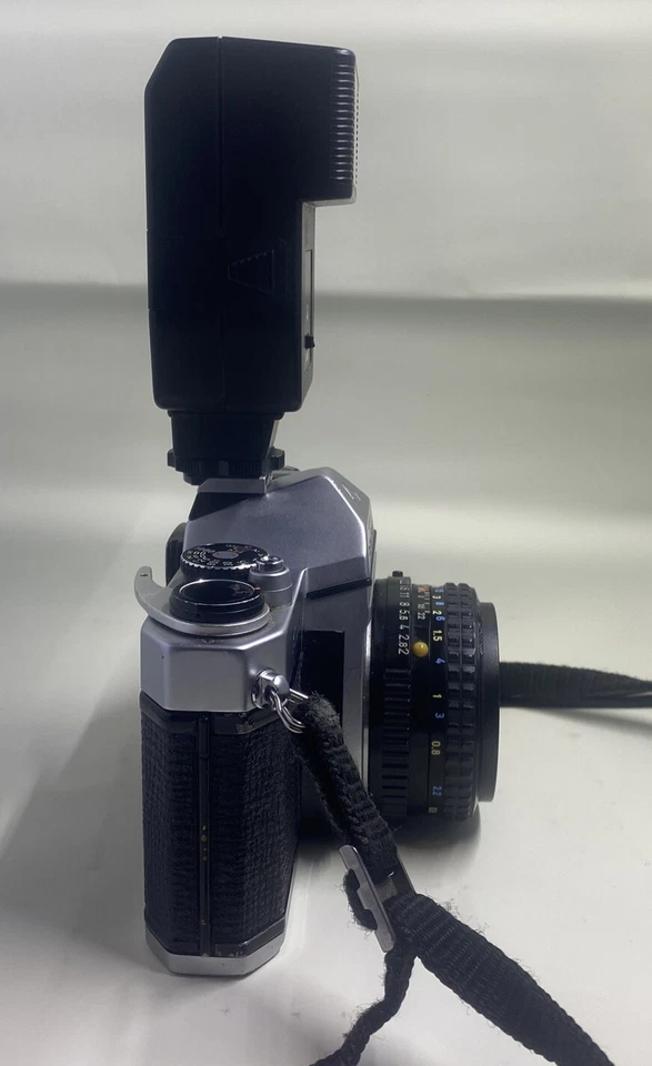 PENTAX K1000 35mm SLR FILM TESTED CAMERA + ASAHI SMC PENTAX-M 50mm 1:2 LENS - Image 3 of 4