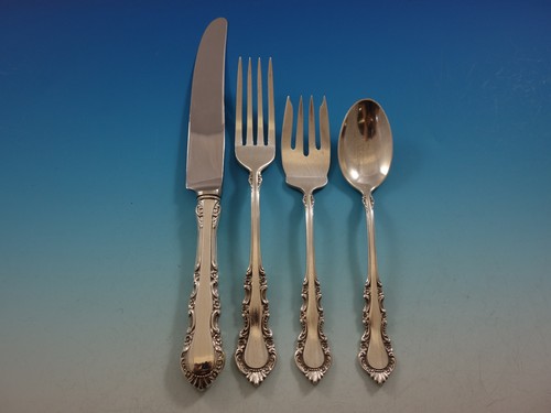 Georgian Rose by Reed and Barton Sterling Silver Flatware Set 8 Service 40 pcs - 第 3/6 張圖片