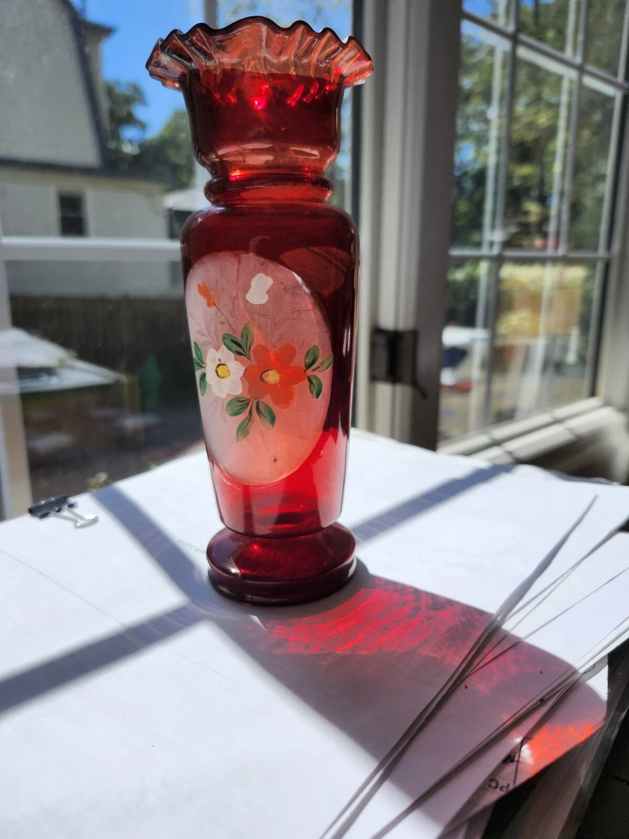 Glass Red Collectible Vases for sale | eBay