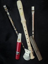 Lot of 6 Whistle Flute - Faulk's Dove Call D-8, Clark's London, OLDS, EAGLE @20