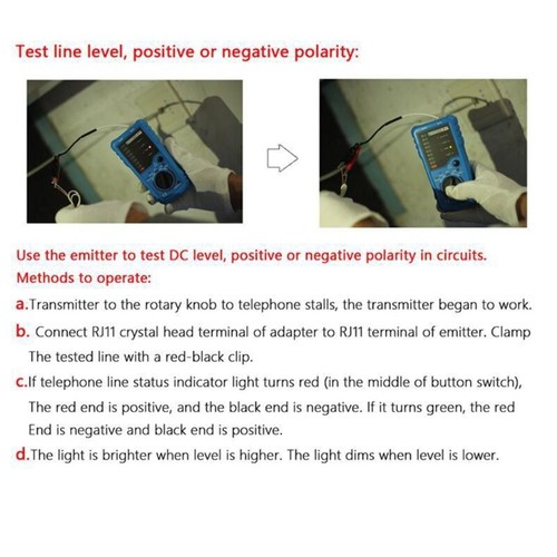 Handheld Cable Line Tester with Tone Scanning for Internet Wire Identification - Afbeelding 5 van 8