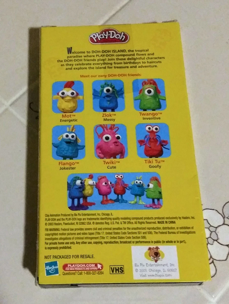 VHS Play Doh Presents Doh Doh Island Adventures Movie Hasbro 2003 Cartoon Video