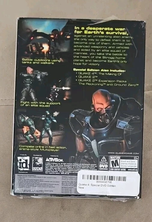 Quake 4 Special DVD Edition PC GAME 2005 w SLIPCOVER BRAND NEW FACTORY SEALED id - Image 2 of 4