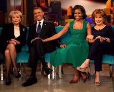 Michelle Obama With Barbara Walters And Joy Behar  8x10 Picture Celebrity Print
