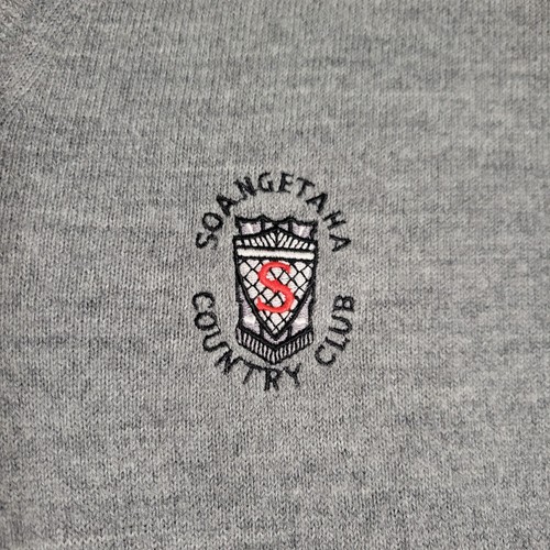 Vintage Pickering Sweater Mens Size XL Gray V-Neck Soangetaha Country Club Logo - Picture 4 of 12