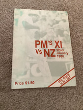 1985 PM’S X1V’S NZ program cricket memorabilia