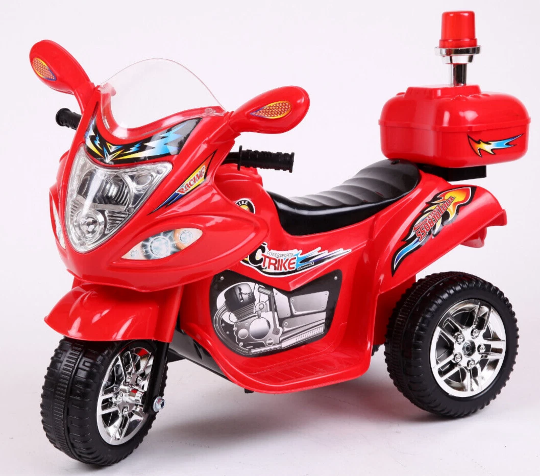 6V Kids Toddler Red Police Motorcycle Ride on Trike Bike Electric