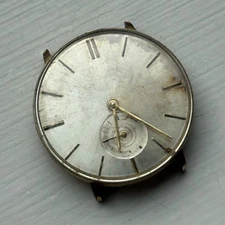 33mm Vintage Mystery Dial Peseux 7040 Balance Ok Manual Wind Watch PARTS REPAIR