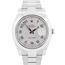 2026 RSC PAPERS Rolex DateJust II 41mm SILVER Purple Steel OYSTER 116300 BOX