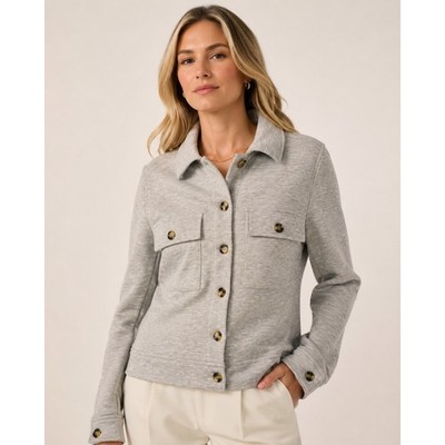 NWOT Bagatelle Collection Light Gray Jacket | Button-Front Collared | Size XS