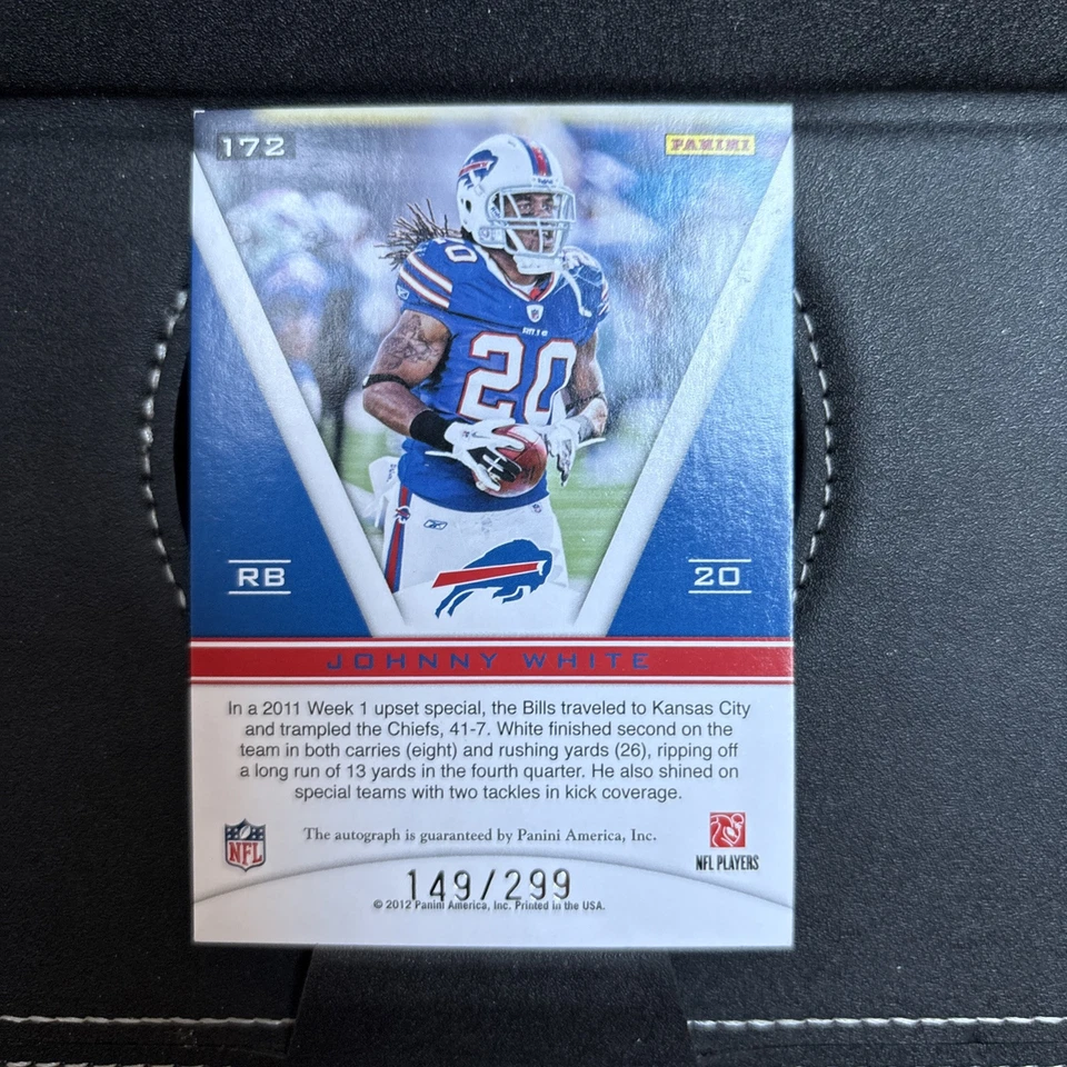 2011 Totally Certified Freshman Phenoms Blue /299 Johnny White Rookie Auto RC - Image 2 of 2