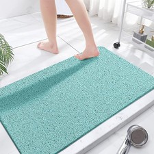 GODEHONE Non Slip Shower Mat PVC Loofah Bathroom Mat Quick Drying 23.6x47.2 Ligh