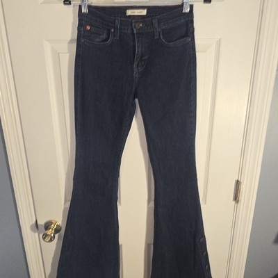 Angry Rabbit High Rise Bell Bottom Flare Jeans Dark Wash Retro 70s Denim Sz 3/26