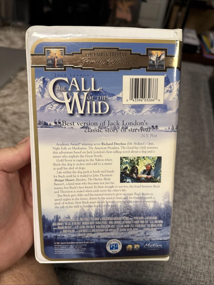 The Call of the Wild VHS Shell Case Columbia Family Collection Dog Movie 1998 - Imagem 2 de 3