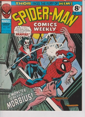 Spider-Man Comics Weekly #140 October 1975  Marvel UK Bronze age vintage comic