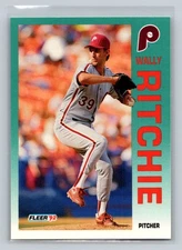 1992 Fleer #543 Wally Ritchie Philadelphia Phillies Baseball Card
